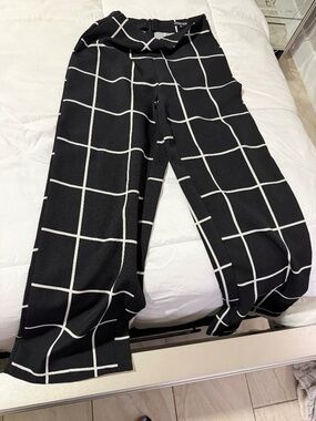 Fashion Nova grid print trousers